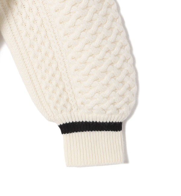 SHIPS for women「【WEB限定】袖 フリル チルデン ケーブル ライン カーディガン」|カーディガン|