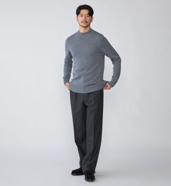 SHIPS「【SHIPS別注】PIACENZA: ウール ミドルゲージ モックネック ニット」|ニット・セーター|