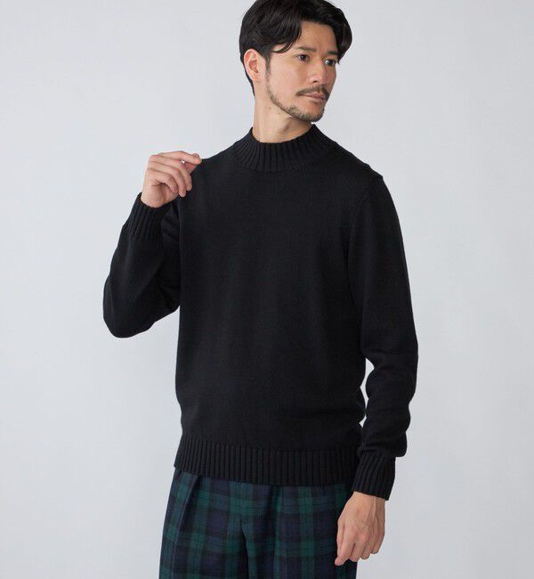 SHIPS「【SHIPS別注】PIACENZA: ウール ミドルゲージ モックネック ニット」|ニット・セーター|