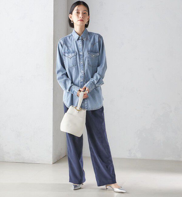 SHIPS for women「ROCKMOUNT:〈洗濯機可能〉デニム ウエスタン」|シャツ・ブラウス|