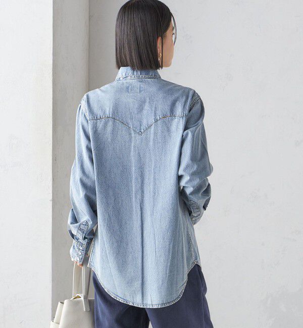 SHIPS for women「ROCKMOUNT:〈洗濯機可能〉デニム ウエスタン」|シャツ・ブラウス|