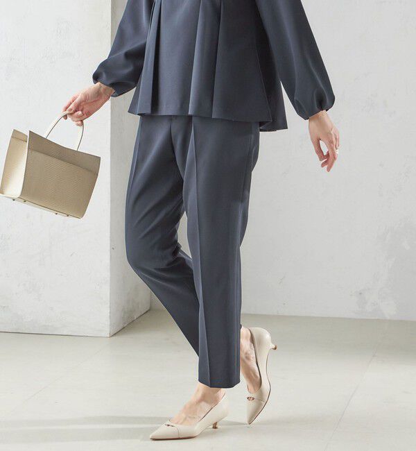 SHIPS for women「〈手洗い可能〉ダブル クロス パンツ（セレモニー対応可）」|スラックス|