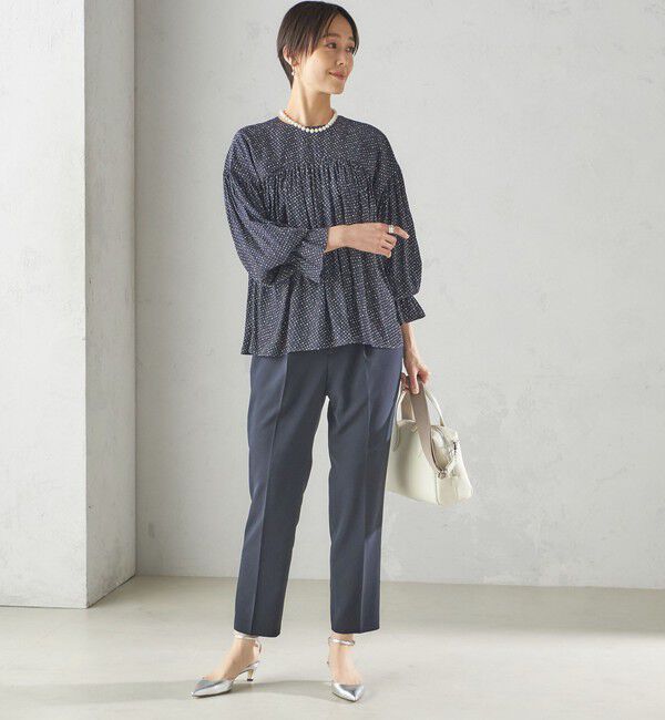 SHIPS for women「〈手洗い可能〉ダブル クロス パンツ（セレモニー対応可）」|スラックス|