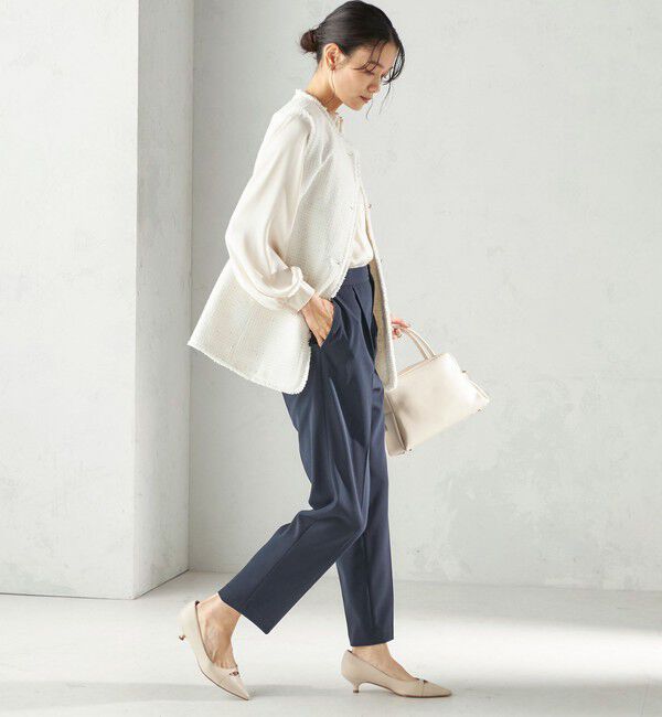 SHIPS for women「〈手洗い可能〉ダブル クロス パンツ（セレモニー対応可）」|スラックス|