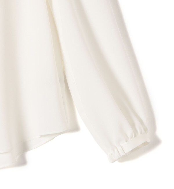 SHIPS for women「〈手洗い可能〉ボウタイ ソリッド 長袖 ブラウス」|シャツ・ブラウス|