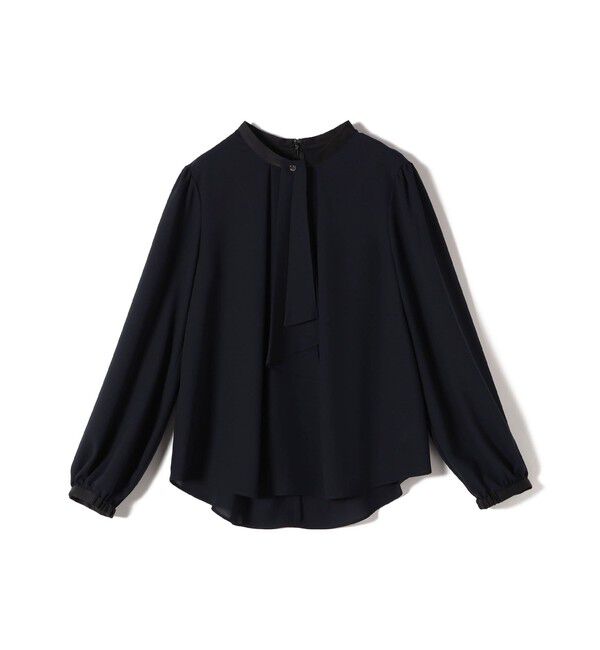 SHIPS for women「〈手洗い可能〉ボウタイ ソリッド 長袖 ブラウス」|シャツ・ブラウス|