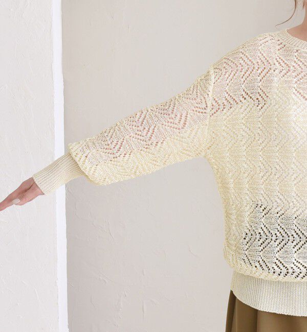 quaranciel「quaranciel:〈手洗い可能〉バルキー レース ニット」|ニット・セーター|