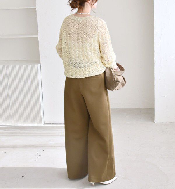 quaranciel「quaranciel:〈手洗い可能〉バルキー レース ニット」|ニット・セーター|