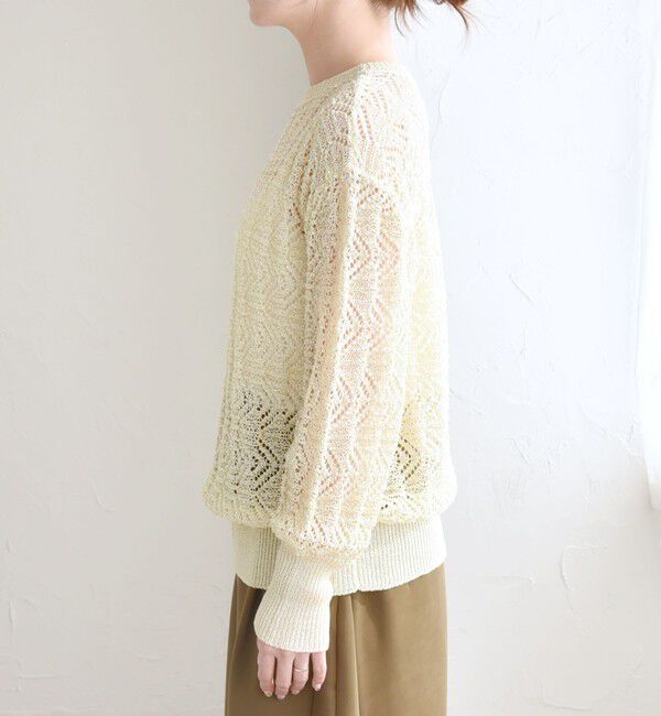 quaranciel「quaranciel:〈手洗い可能〉バルキー レース ニット」|ニット・セーター|