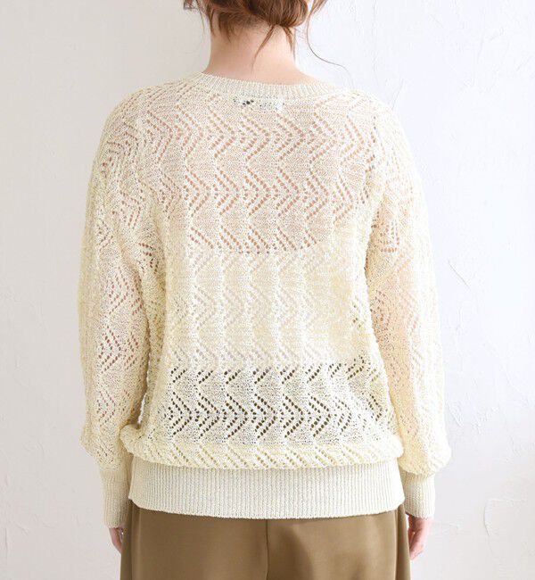 quaranciel「quaranciel:〈手洗い可能〉バルキー レース ニット」|ニット・セーター|