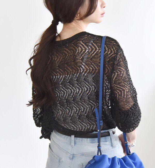 quaranciel「quaranciel:〈手洗い可能〉バルキー レース ニット」|ニット・セーター|