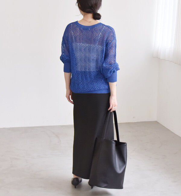 quaranciel「quaranciel:〈手洗い可能〉バルキー レース ニット」|ニット・セーター|