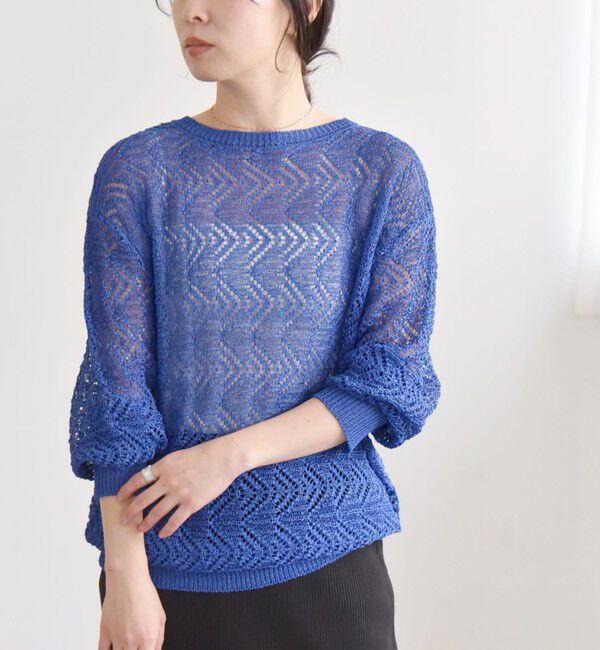 quaranciel「quaranciel:〈手洗い可能〉バルキー レース ニット」|ニット・セーター|