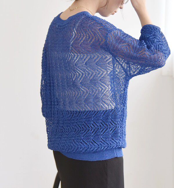 quaranciel「quaranciel:〈手洗い可能〉バルキー レース ニット」|ニット・セーター|