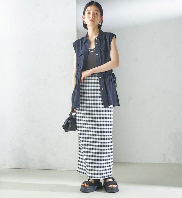 SHIPS for women「〈手洗い可能〉ギンガム チェック タイト スカート」|スカート|