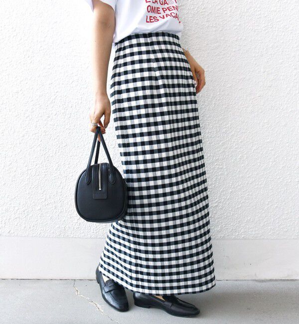 SHIPS for women「〈手洗い可能〉ギンガム チェック タイト スカート」|スカート|