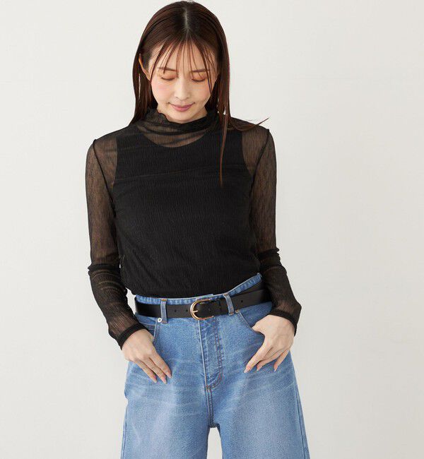 SHIPS Colors 「SHIPS Colors:〈手洗い可能〉シアー クレープ ハイネック インナー」|Tシャツ・カットソー|