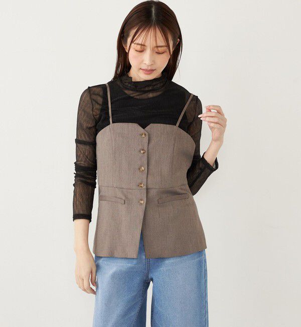 SHIPS Colors 「SHIPS Colors:〈手洗い可能〉シアー クレープ ハイネック インナー」|Tシャツ・カットソー|