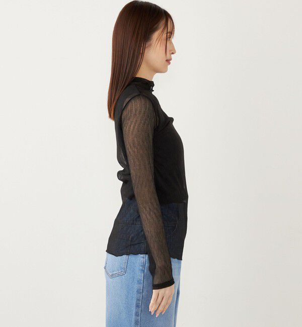 SHIPS Colors 「SHIPS Colors:〈手洗い可能〉シアー クレープ ハイネック インナー」|Tシャツ・カットソー|