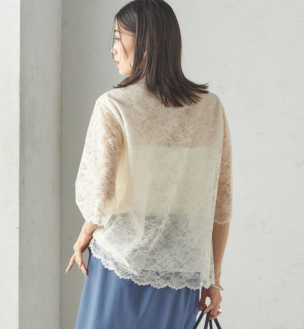 SHIPS for women「〈手洗い可能〉ラッセル レース シャツ」|シャツ・ブラウス|