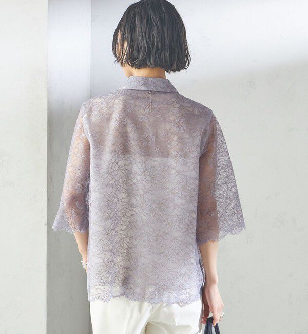 SHIPS for women「〈手洗い可能〉ラッセル レース シャツ」|シャツ・ブラウス|