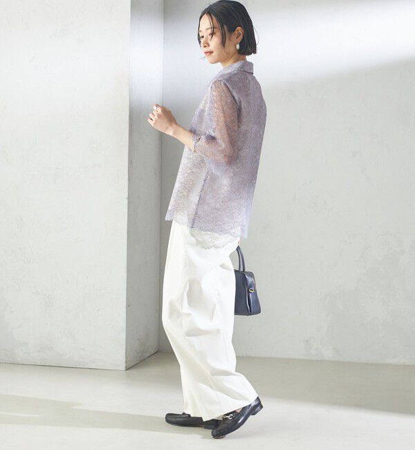 SHIPS for women「〈手洗い可能〉ラッセル レース シャツ」|シャツ・ブラウス|