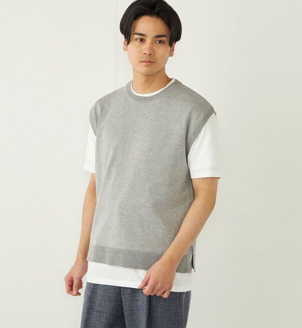 SHIPS Colors 「SHIPS Colors:〈洗濯機可能〉ベスト Tシャツ アンサンブル◇」|ニット・セーター|