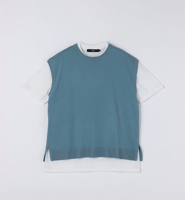 SHIPS Colors 「SHIPS Colors:〈洗濯機可能〉ベスト Tシャツ アンサンブル◇」|ニット・セーター|