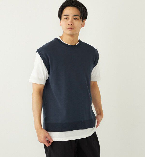 SHIPS Colors 「SHIPS Colors:〈洗濯機可能〉ベスト Tシャツ アンサンブル◇」|ニット・セーター|