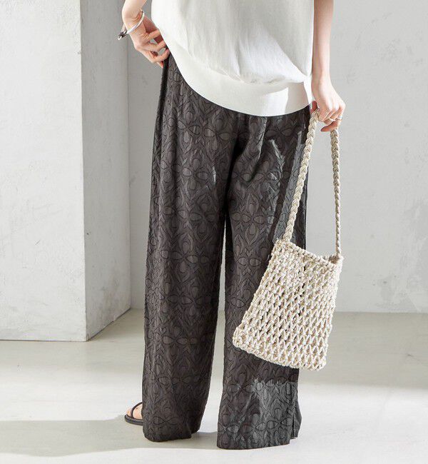 SHIPS for women「〈手洗い可能〉コットン ドビー ウエスト ゴム ギャザー パンツ」|その他|