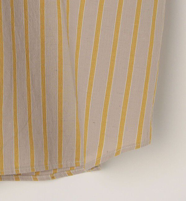 SHIPS any「SHIPS any: 〈洗濯機可能〉コットン/リネン ストライプ バンド スキッパー ハーフスリーブ シャツ◇」|シャツ・ブラウス|