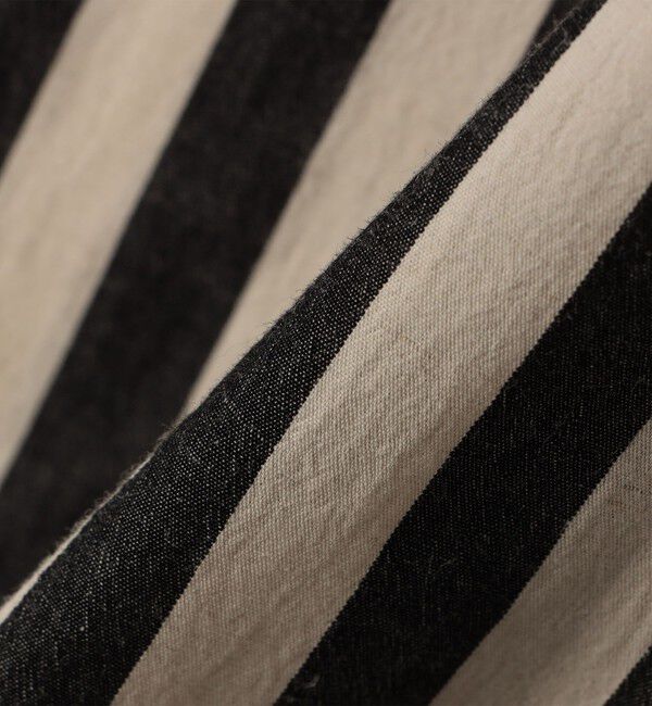 SHIPS any「SHIPS any: 〈洗濯機可能〉コットン/リネン ストライプ バンド スキッパー ハーフスリーブ シャツ◇」|シャツ・ブラウス|