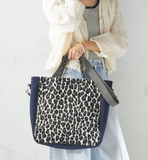 SHIPS for women「カレッジ レオパード ジャカード A4 バッグ」|ショルダー・メッセンジャー|