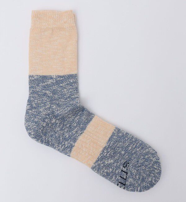SHIPS「IVY ELLIS: 2トーン スラブ ソックス」|ソックス|ネイビー