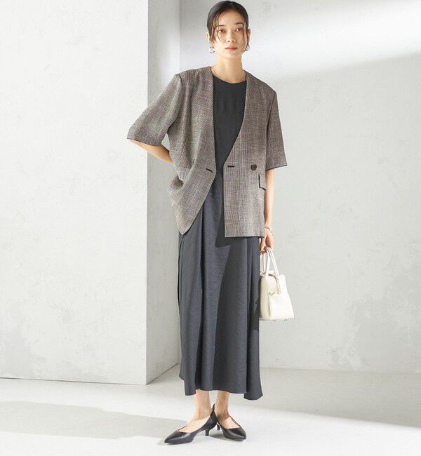 SHIPS for women「〈手洗い可能〉ツイル ノースリーブ ベルト付き ワンピース」|ワンピース|