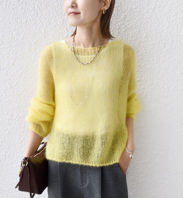 SHIPS for women「モヘヤ メッシュ プルオーバー」|ニット・セーター|