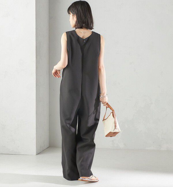 SHIPS for women「〈手洗い可能〉ハイカウント ダブルクロス オールインワン」|オールインワン|