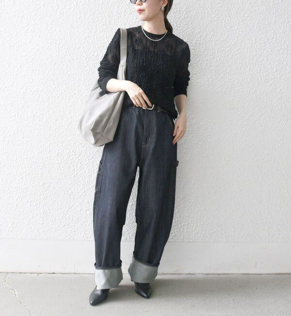 SHIPS any「SHIPS any:〈手洗い可能〉フラワー メッシュ クルーネック プルオーバー」|Tシャツ・カットソー|