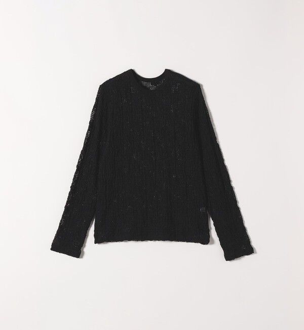 SHIPS any「SHIPS any:〈手洗い可能〉フラワー メッシュ クルーネック プルオーバー」|Tシャツ・カットソー|