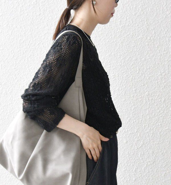 SHIPS any「SHIPS any:〈手洗い可能〉フラワー メッシュ クルーネック プルオーバー」|Tシャツ・カットソー|