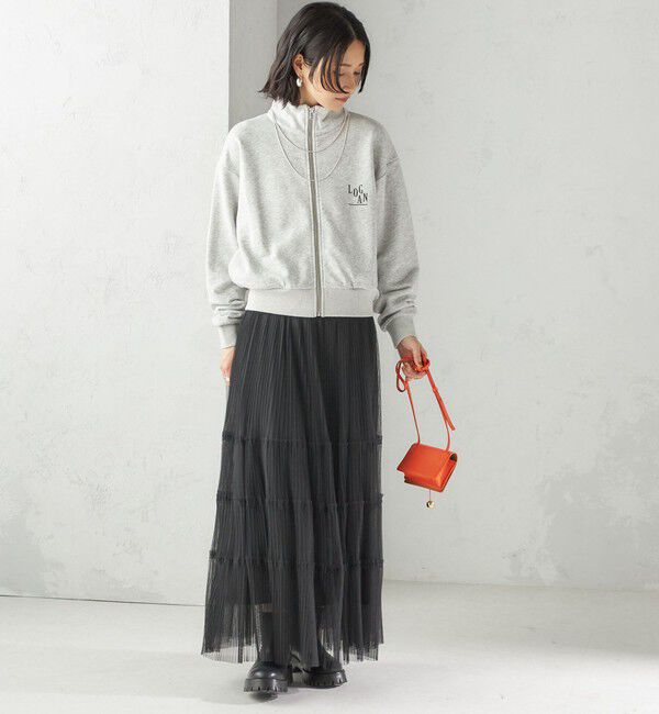 SHIPS for women「【SHIPS別注】LOGAN KNITTING MILLS:プリント ジップ プルオーバー」|スウェット・ジャージ|