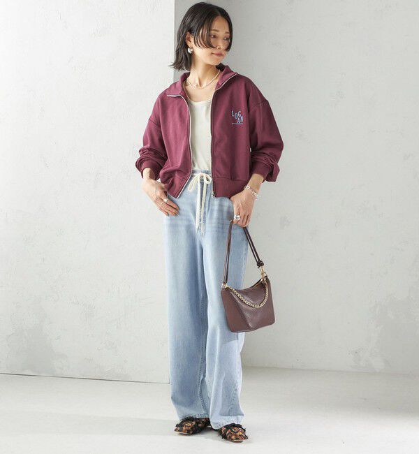 SHIPS for women「【SHIPS別注】LOGAN KNITTING MILLS:プリント ジップ プルオーバー」|スウェット・ジャージ|