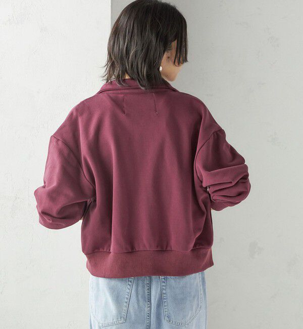 SHIPS for women「【SHIPS別注】LOGAN KNITTING MILLS:プリント ジップ プルオーバー」|スウェット・ジャージ|