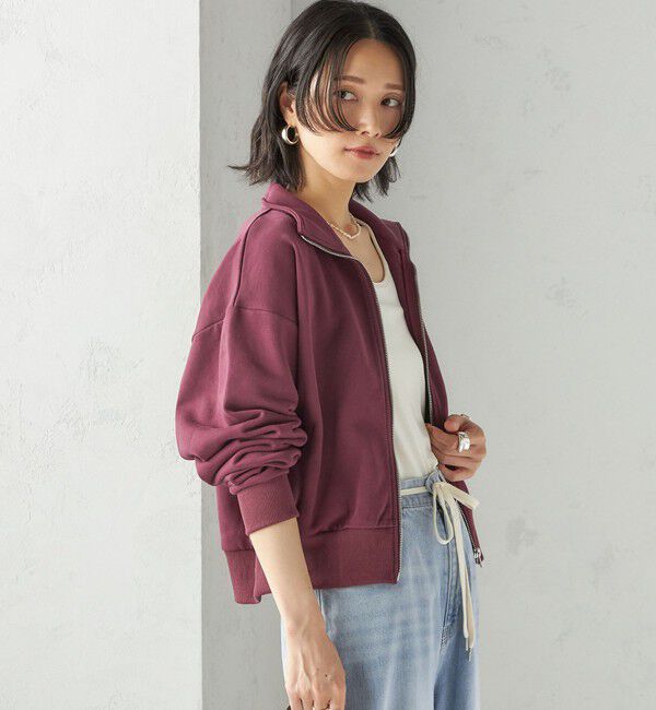 SHIPS for women「【SHIPS別注】LOGAN KNITTING MILLS:プリント ジップ プルオーバー」|スウェット・ジャージ|