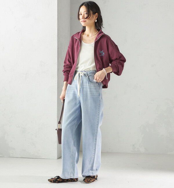 SHIPS for women「【SHIPS別注】LOGAN KNITTING MILLS:プリント ジップ プルオーバー」|スウェット・ジャージ|