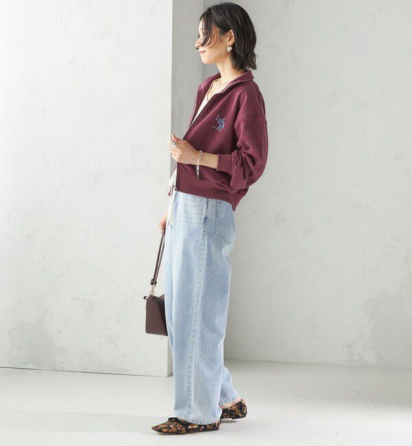 SHIPS for women「【SHIPS別注】LOGAN KNITTING MILLS:プリント ジップ プルオーバー」|スウェット・ジャージ|