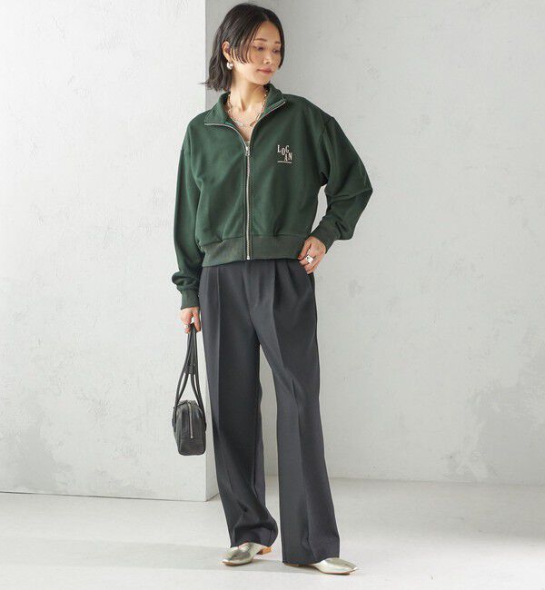 SHIPS for women「【SHIPS別注】LOGAN KNITTING MILLS:プリント ジップ プルオーバー」|スウェット・ジャージ|