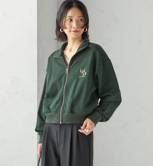 SHIPS for women「【SHIPS別注】LOGAN KNITTING MILLS:プリント ジップ プルオーバー」|スウェット・ジャージ|