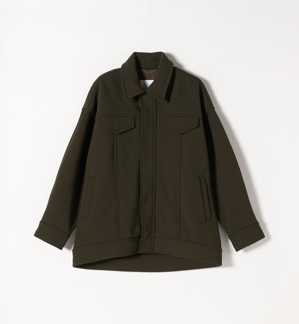 quaranciel「quaranciel:〈洗濯機可能〉ダンボール 裏起毛 コクーン オーバー シャツ ジャケット」|ブルゾン・スタジャン|