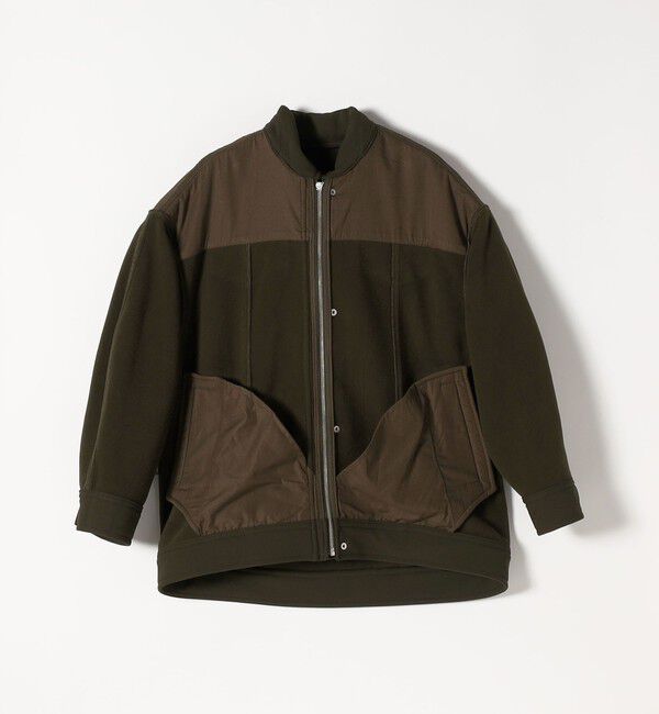 quaranciel「quaranciel:〈洗濯機可能〉ダンボール 裏起毛 コクーン オーバー シャツ ジャケット」|ブルゾン・スタジャン|